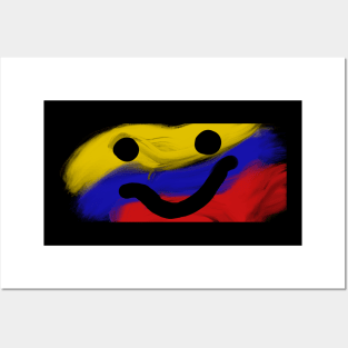 Smile yellow blue red Posters and Art